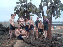 Kibble staff and pupils on a visit to the Galapagos islands