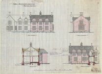 Old architects drawings of original school building