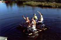 Rafting on an excursion