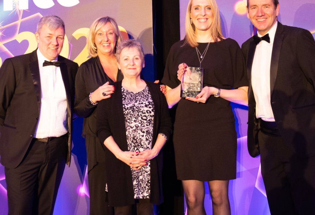 Staff picking up Scotland Excel Award